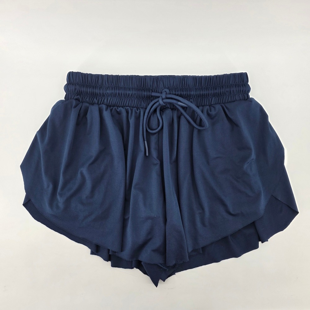 Ultra Performance Womens Navy Blue Double Layer Athletic Shorts Small Flowy